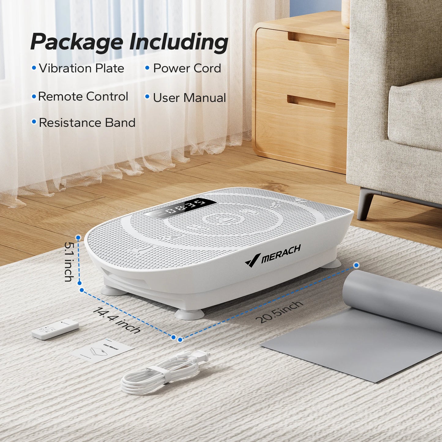 MERACH Vibration Plate Exercise Machine Whole Body Workout