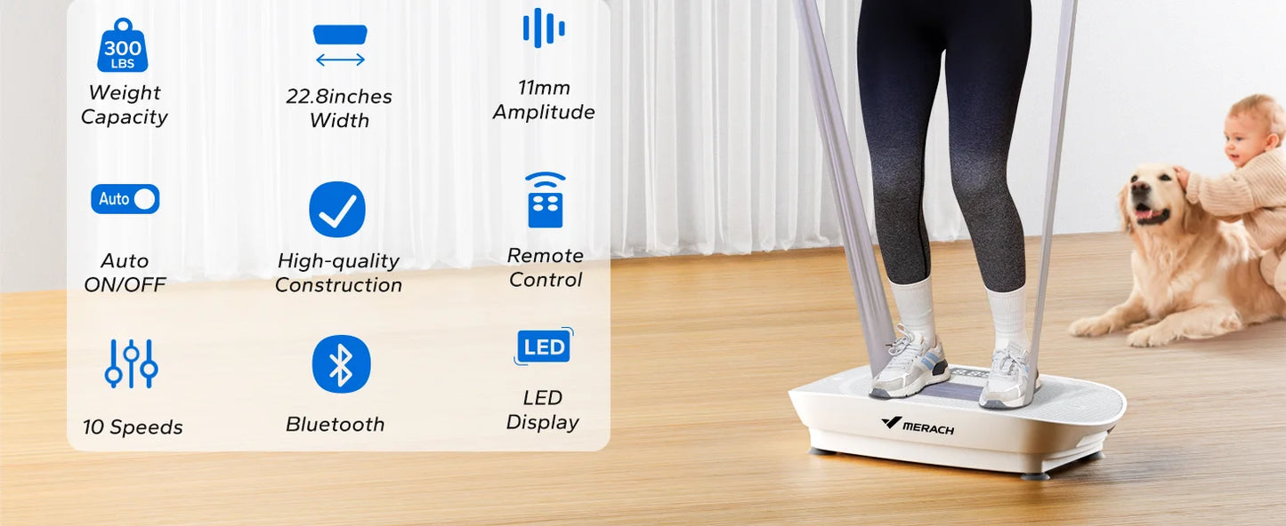 MERACH Vibration Plate Exercise Machine Whole Body Workout