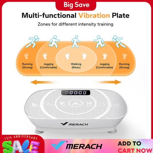 MERACH Vibration Plate Exercise Machine Whole Body Workout