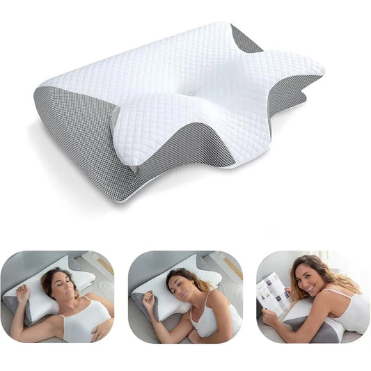 1pc Memory Foam Cervical Orthopedic Neck Pillow