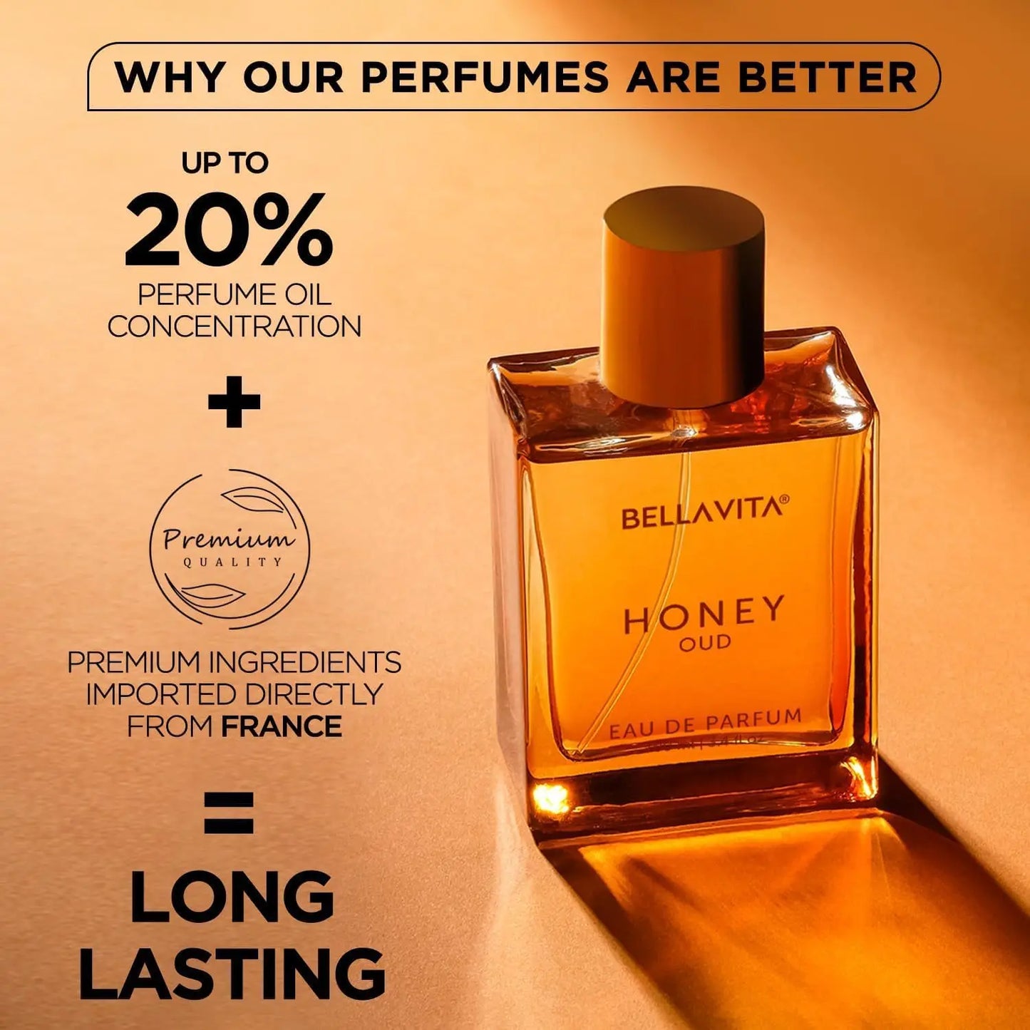 BellaVita Luxury Honey Oud Eau de Parfum  3.4 fl. oz.